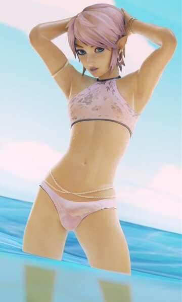 alright i couldn't resist posting the other one, that swimsuit's too cute man