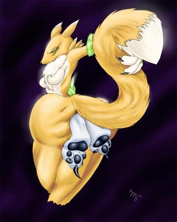 renamon's lovely butt evening (art made by maxtwenty)