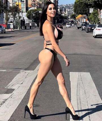 marisol yotta confidently showing off her bimbo body and huge fake boobs and ass in public!