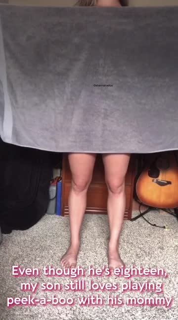peek-a-boo with mom