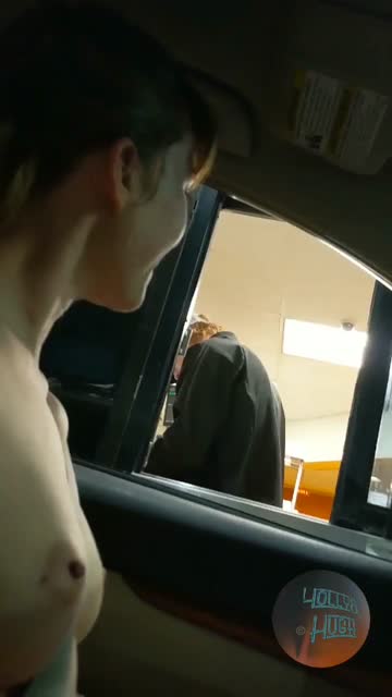 naked in the drive-through