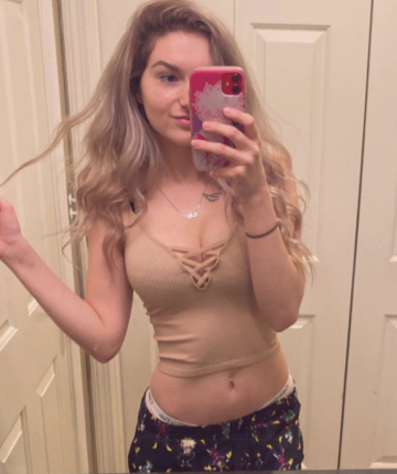 panties showing in her selfie