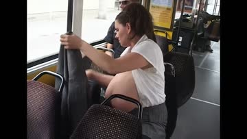 scenes from altboobworld (video 3) : the tram lady almost missed her stop!