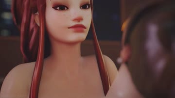 brigitte puts tracer in the machine (baronstrap) [overwatch] (short movie)