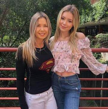 sweet mother and daughter