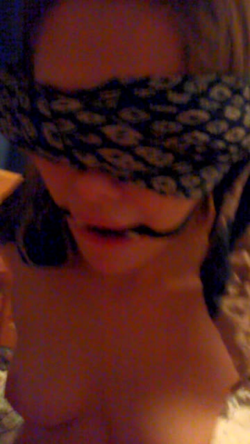 first time for her, she accepts everything, blindfolded, ring gag and naked body in front of the camera
