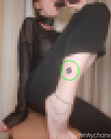 focus on my qos tattoo, while i keep practicing on that bbc dildo, beta.