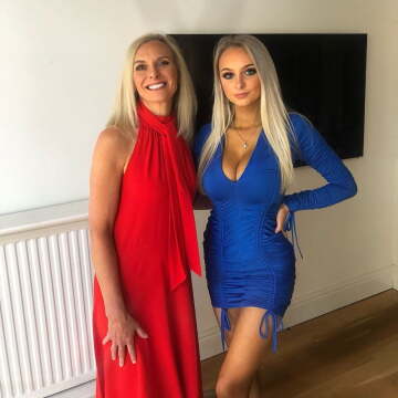 daughter heading for a night out with mom