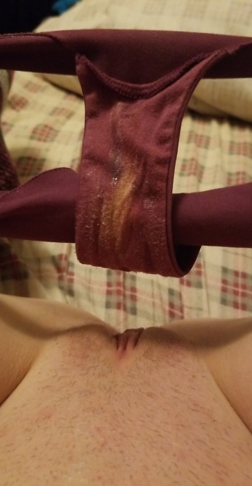 my panties are so dirty already from masturbating my little pink pussy in them! they smell so good