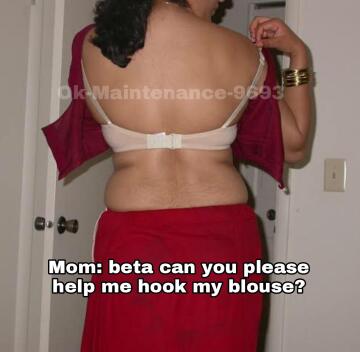 indian mommies love to get help from their sons!