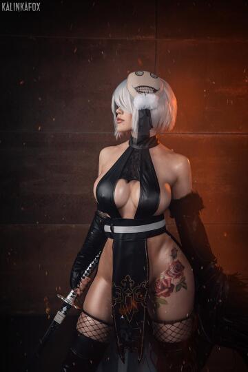 2b from nier: automata by kalinka fox
