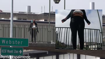 i was dared to do jumping jacks on the bridge in public! (oc) [f]