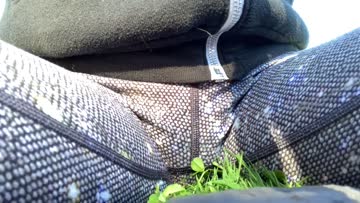 peeing myself in the grass at the park