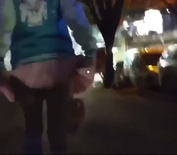 what a naughty girl letting all daddy's cum driping on the street
