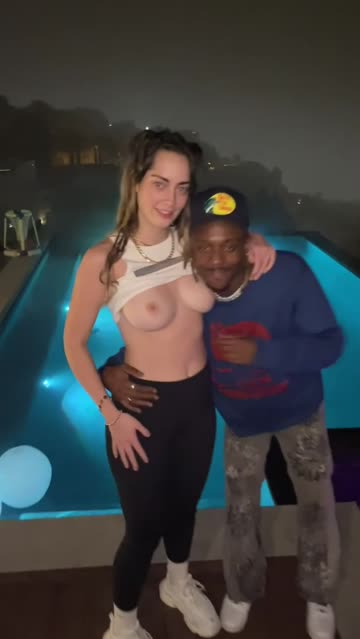 teen having fun with a black friend