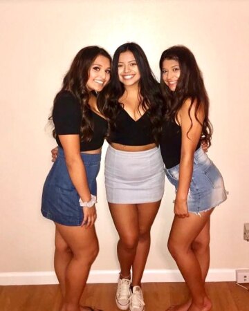 cute trio in skirts