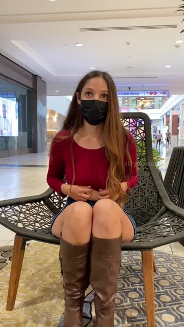 playing with my pussy in the middle of the mall