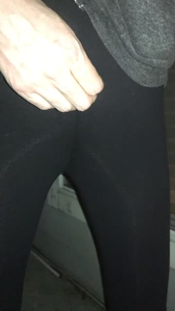 bursting to pee while outside and let some out through my leggings