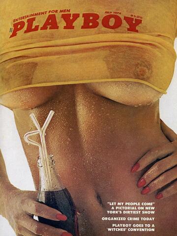 the pepperoni cover, 'playboy', july, 1974. model christine maddox, by pompeo posar,