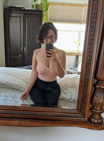 time to take lazy braless out into the world