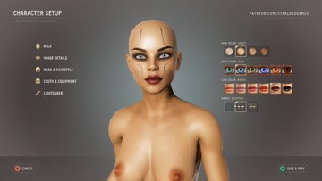 star wars: path of lust. character customize (starlord games).