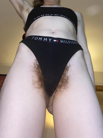 do you like that my bush pokes out my panties?