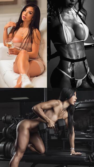 there's not many asian girls out there with fit bodies and fake tits that will get naked like this babe