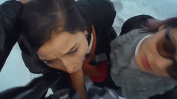 it's never too cold for the girls to share cum!