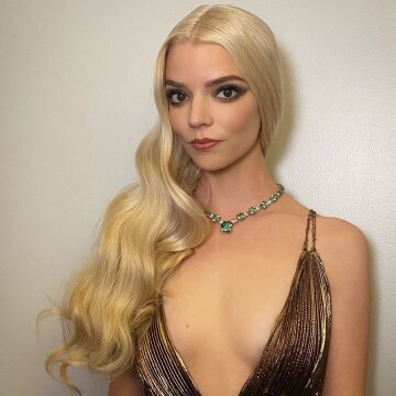 i don't care if you stare while we're dancing but i do care if you stare while our friends are around us! what will we say when they learn this plunging braless cleavage is for you? - oldersis anya taylor joy