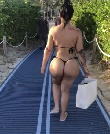 just strolling to the beach
