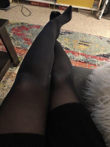i didn’t quite dirty my tights up wearing no underwear today, want to help make them messier?