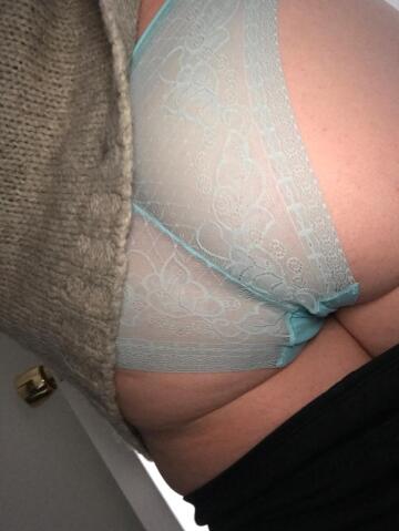 her panty covered arse at work