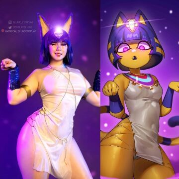 side by side ankha cosplay by elune_cosplay
