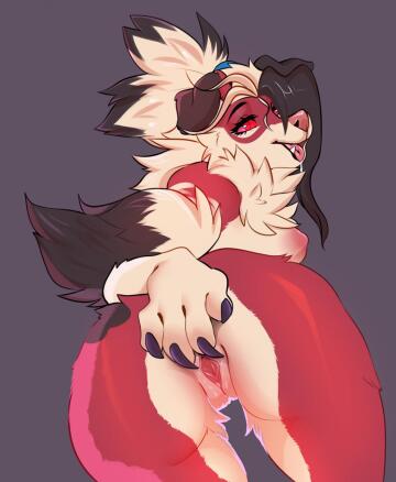 lycanroc used attract! it was super effective!!! :3 (nelami) [f]