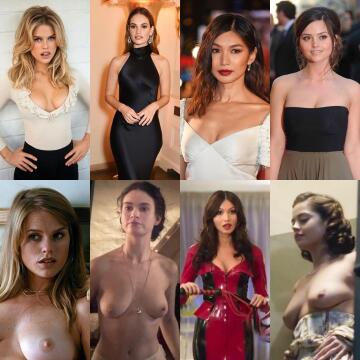 my favourite british actresses (alice eve, lily james, gemma chan, jenna coleman)