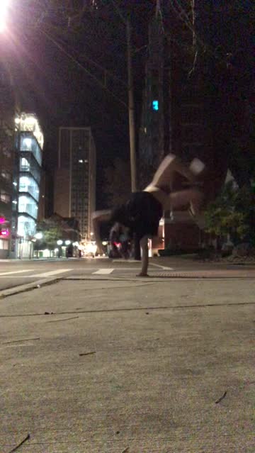 cartwheeling in public