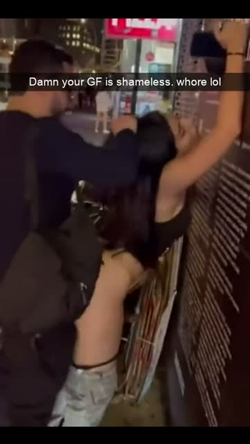she let a stranger fuck her like a whore in public