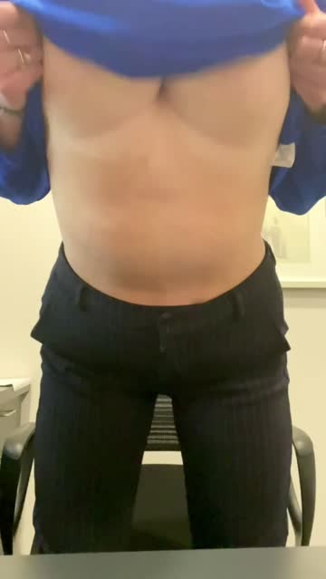 the bra comes off when only a few people are left in the office.. [gif]