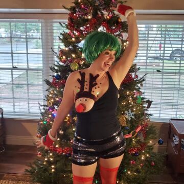 christmas in altboobworld #4 - love this one boob festive outfit