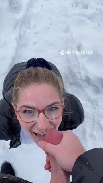 it’s cold outside, would you warm my face up with your cum? 🥰