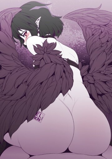 black harpy bird butt (elakan ) [monster girl encyclopedia ]