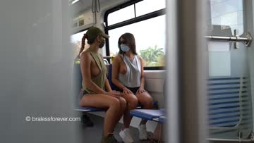 sideboob on the train