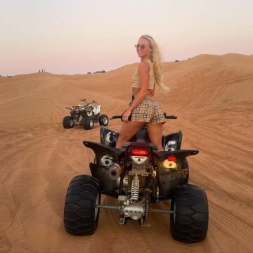 alisha lehmann even looks amazing on a quad!