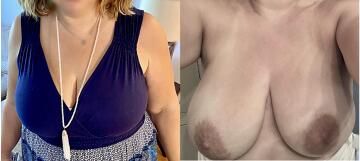 exposing my bbw wife’s tits for a little…