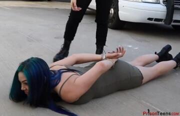 surrendering herself to the police