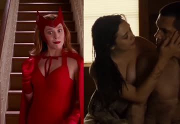 reminder of what elizabeth olsen had under that sexy scarlett witch costume