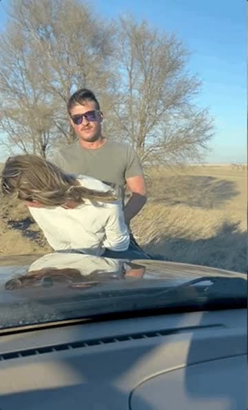 we were on a long roadtrip when she started stroking my cock. so i pulled over and had some more fun 😜