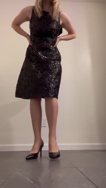 my nye dress and heels [gif]
