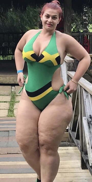 stunning thighs in a jamaican one piece