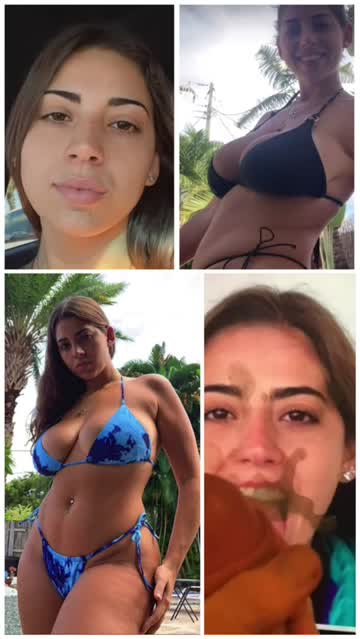 busty brunette getting a kouthful